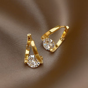 Original Saudi Gold 24k Nasasangla Pawnable Earrings for Women Gift Earrings Hypoallergenic Round Zircon Opal Jewelry Girlfriend Birthday Gift