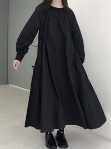 XITAO Dress Loose  Women Casual Draw String Dress