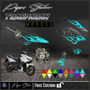 Transparan Striping VARIO 160 KOMBINASI MEDUSA API STICKER Transparan papa 10