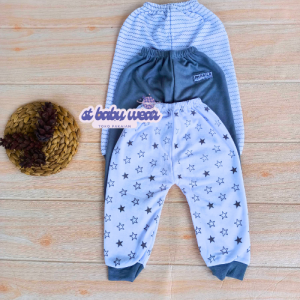murah 6 pcs celana panjang bayi 0-12 bulan warna gambar salur