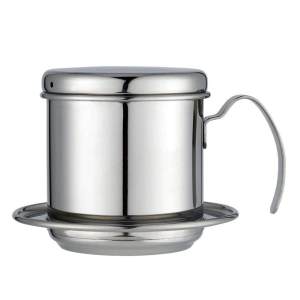Konco Stainless Steel Vietnamese Drip Coffee Filter Maker Pot Infuser For Office Home Travelin Coffee Filter Set Best Coffee Dripper for Home/Kitchen/Office/Outdoor
