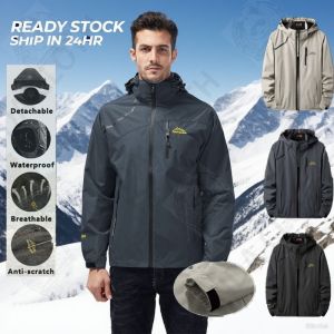 ZITY Mens Tactical Jacket Waterproof Windproof Military Outdoor Hooded Jacket with Large Pockets