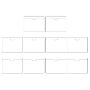 Self-Adhesive Clear Holder Windshield Parking Permit Transparent Bag Durable Note Holders Cover Pocket 10Pack