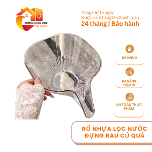 Rổ nhựa lọc nước đựng rau củ quả ráo nước siêu bền dễ vệ sinh tiện dụng cho nhà bếp