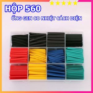 Ống gen co nhiệt cách điện 560 cái ống co nhiệt dây điện bọc Cáp Sạc máy tính bảng chống cháy