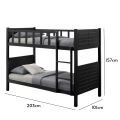 LOFT Design NILDA MONTROS Single Size solid wood double decker bunk bed convertible into 2 single bed / ikea bed / katil single. 