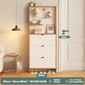 KEKEE Tip-over Shoe Cabinet Shelf Integrated Entry-level Ultra-thin Shoe Cabinet Storage Cabinet Multi-layer Wall Cabinet Waterproof Moisture-proof