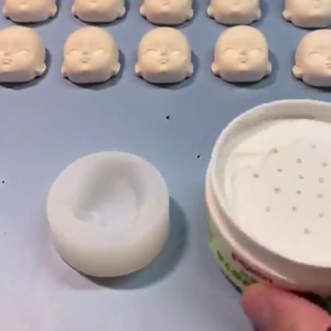 3D đầu búp bê mặt trẻ em khuôn silicon xà phòng làm thủ công đất sét thạch cao khuôn kẹo mềm sô cô la khuôn bánh quy khuôn làm bánh ngọt tự làm