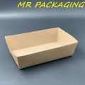 Paper Tray ( 50pcs± per packet ) Food Grade - Disposable Paper Tray - White / Brown. 
