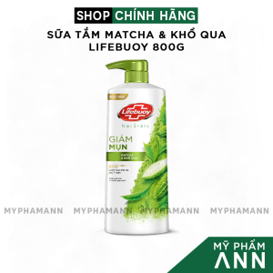 Sữa Tắm Giảm Mụn Lưng Lifebuoy Detox Chiết Xuất Matcha & Khổ Qua Chính Hãng 800g - Sữa Tắm Thiên Nhiên Cao Cấp