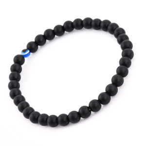 2/1Pcs Black Obsidian Evil Eyes Bracelet Natural Stone Beads Men Braslet Women Yoga Reiki Wrisband Jewelry Accessories Gift