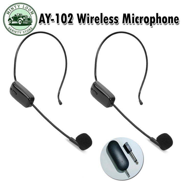 AY 102 Handheld UHF Wireless Microphone Headset Professional Head