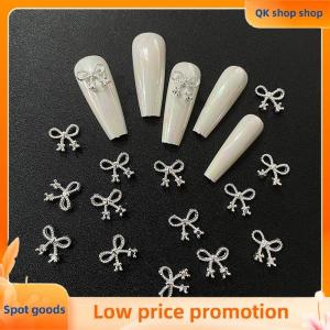 ✨QK shop✨ Gold Silver Flowers Manicure Accessories Nail Rhinestones Nail Art Jewelry Bow Nail Decorations 3D Nail Art Drills