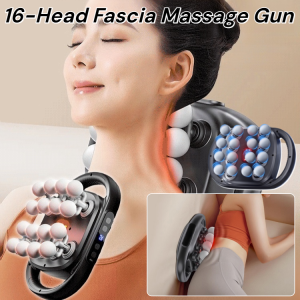 16-Head Fascia Massage Gun Deep Muscle Massager Wide-Range Full-Body Massage Fascia Gun Body Relaxation