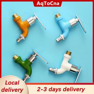 [COD] AqToCna Ship within 24 hours 4 Colors Faucet 1 2  Male Wall Mounted Washing Machine Faucet Plastic Water Hose Quick Connector Garden Balcony Faucet