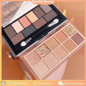 10 Colors Eyeshadow Palette Soft Brown EyeShadow Palette Cool Toned Nude Smokey Eye Shadow Matte Glitter Eyeshadow Cosmetic