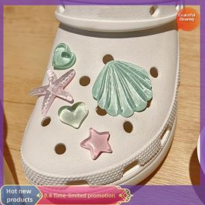 Graceful 1 Set DIY Clogs Sandals Garden Shoe Decor Cute Starfish Shell Resin Shoe Charms Accessories Buckles Beach Bag Pins Girls Women Gifts