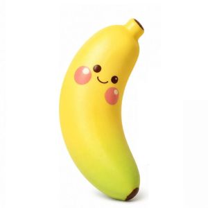 CHUAN Soft Simulated Banana Squeeze Toy PU Slow Rising Banana Stress Toy Creative Gradient Banana Style Fruit Squeeze Fidget Toy Stress Relief