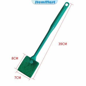 ItemMart Double-Sided Aquarium Fish Tank Algae Cleaning Brush with Non-Slip Long Handle