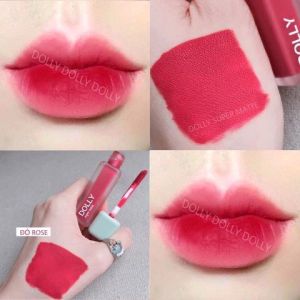 Son kem lì <màu cam đỏ> Dolly super matte son kem lì không chì bền màu lâu trôi