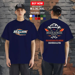 KAOS DISTRO MEKANIK MUDA-KAOS SABLON PRIA DAN WANITA LENGAN PENDEK UKURAN M.L.XL.XXL KAOS KERAH BULAT BERBAHAN KATUN-KAOS TSHIRT PRIA WANITA-ATASAN PRIA WANITA