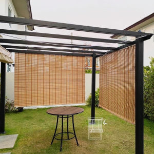 ม่านมู่ลี่ไม้ไผ่บังแดด กว้าง*สูงปล่อยลงมา ม่านมู่ลี่ บังแดด บังฝน ตกแต่งร้าน มุมกาแฟ