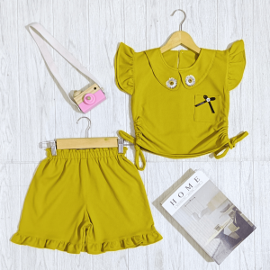Oneset Vania Anak Perempuan Terbaru Model kekinian usia 1-7 Tahun Bahan Knit