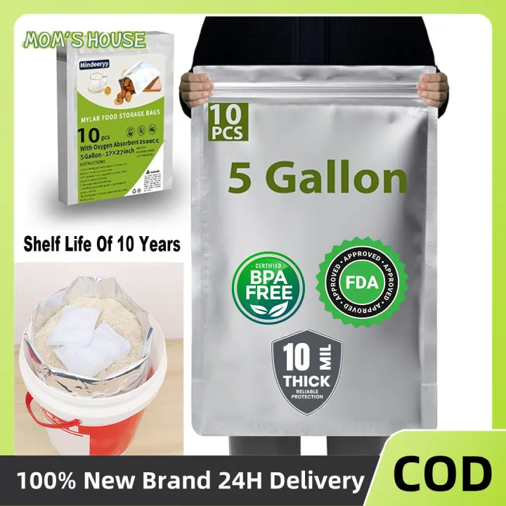 10pcs%20Mylar%20Bags%20for%20Food%20Storage%20Extra%20Large%20Seald%20Bags%20Kitchen%20Food%20Storage%20Bag%20Rice%20Storage%20Dispenser%20Vacuum%20Zipper%20Resealable%20Storage%20Pouches%20-%20Image%202