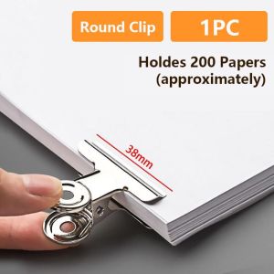 INVADER Stainless Steel Round Clip Universal Metal Mountain Shaped Clip Multifunction Stationery Clip Students