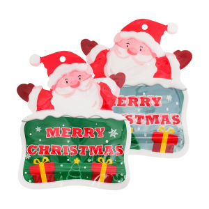 20Pcs Christmas Plastic Candy Storage Bags Xmas Gift Bags Wedding Party Holiday Organizer Cake Cookie Packaging Bags