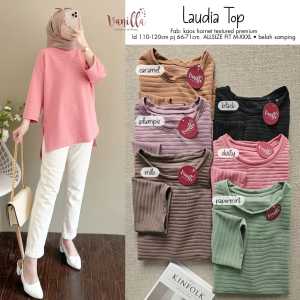 Pakaian atas Wanita Muslim Vanilla Laudia Top New Best Seller premium