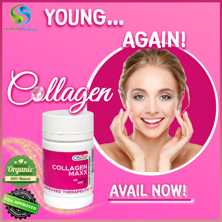 Oswell Collagen Maxx with Vitamin C from France (90Tablets) Boost ...