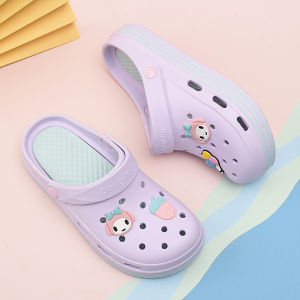 LHMoonlight จัดส่งทุกวัน รองเท้าแฟชั่นหัวโต สีสันสดใส แถมตัวติดสุดคิวท์ น่ารักมากแม่👀 รองเท้าแตะแบบสวม สินค้าฮิตตลอดกาล ความน่ารักสดใส ยืนหนึ่งไปเลย🔥