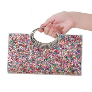 Womens Dây Xích Túi đeo chéo hợp thời trang túi dùng buổi tối Túi xách Rhinestones Túi đi tiệc ly hợp PURSE Túi Đeo Vai đối với Đảng