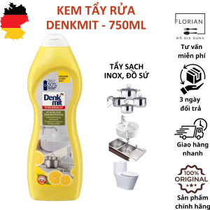 Kem tẩy rửa DENKMIT Đức chính hãng 750 ml tẩy rửa inox men sứ nồi xoong đồ sứ nhà bếp nhà tắm