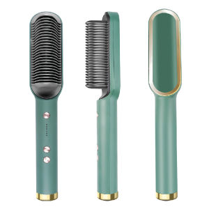 2in1 Hair Straightener Curler Hair Iron Comb with Temperature Control / Pelurus Rambut