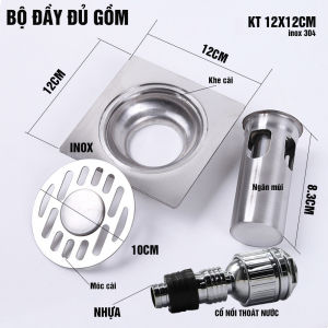 Đầu nối ống xả máy giặt chậu rửa gồm đế ga thoát sàn ngăn mùi thoát nước thải Minh House