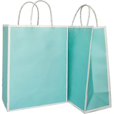 Recyclable Environmentally Friendly Colours Plain Kraft Paper Bag | Affordable Bag for Occasion Party/Shopping