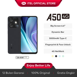 itel A50 RAM 64GB/ 128GB Octa-Core Processor- 66" Big Screen with Dynamic Display - 5000mAh Big Battery - 8MP+AI Camera