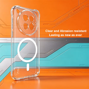 Magnetic Case For Vivo X500 Pro 5G Built in Magnet Raised Edge Transparent CA0003