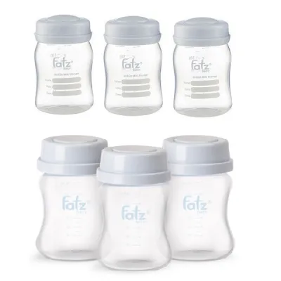 Bộ 3 bình trữ sữa cổ rộng 140ml - 150ml Fatz baby