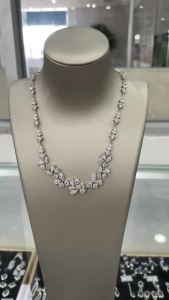 Wong Rain Real 925 Sterling Silver VVS Lab Sapphire High Carbon Diamond Necklace for Women Wedding Gift Sparkling Fine Jewelry