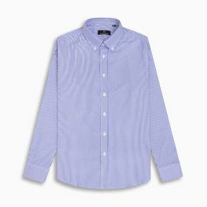 Áo Sơ Mi Nam Dài Tay Kẻ Sọc Xanh HC Trắng Lịch Lãm - Thiết Kế Trẻ Trung Thanh Lịch mã SH48