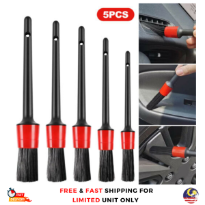 5 Pcs Berus Kereta Car Detailing Cleaning Tool Car Brushes Wash & Cleaning For Wheel Tire Brush & Interior Dashboard