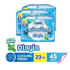CHARM Pembalut Cooling Fresh 3x23cm Wing 15 pads