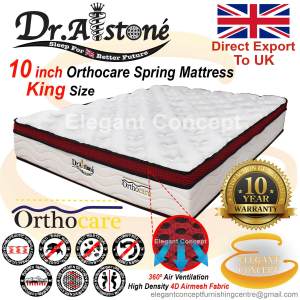(Limited Edition) Dr.Alstone (Edition Export to UK) 10 inch Orthocare (King/Queen /Super Single/ Single) Mattress Tilam Cooling Aloe Vera Fabric Pure Purifier Include 4 inch Plush Top with 360º Air Ventilation