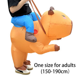 Funny Cartoon Capibara Inflatable Costume Adults Kids Halloween Cosplay Party Dress Performance Inflated Garment Air Blow Suit