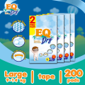 EQ Dry Large (9-14 kg) - 48 pcs x 4 packs (192 pcs) - Tape Diapers. 