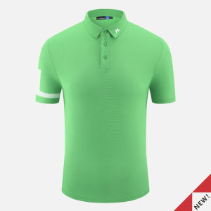 Men Golf Polo Shirt Breathable Short Sleeve Athletic Quick Dry Sports Top for Outdoor Training
