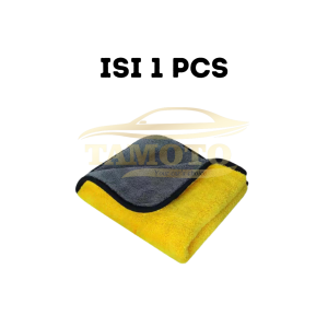 LEBIH TEBAL !! Kain lap microfiber untuk mobil dan motor - 500 GSM ukuran besar & Ada 2 sisi bulu halus dan tebal. Lap mikrofiber / microfibre by Tamoto